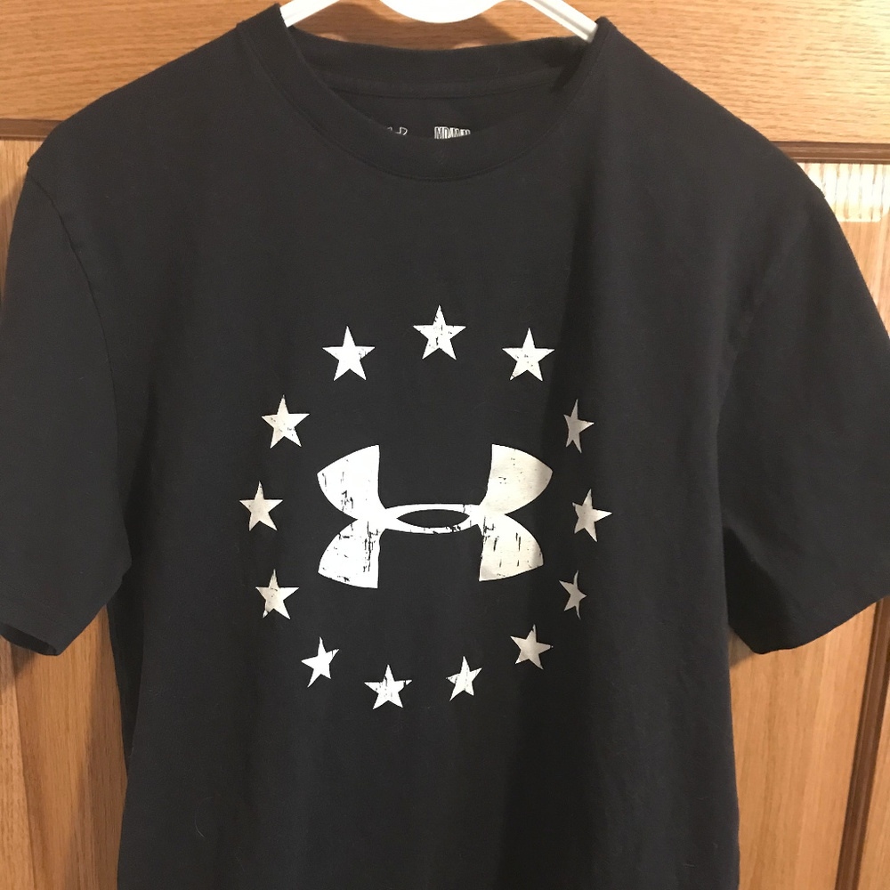 Under Armour Black Stars Flag T Shirt